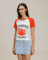 Playera Manga Corta Estampada,ROJO